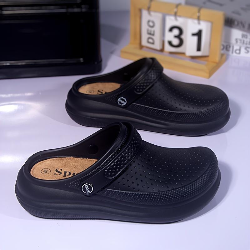 Cap Toe Clogs - Velvet Upper, Hemp Braided Sole, Slip-On, Sports Style, 2024 Spring