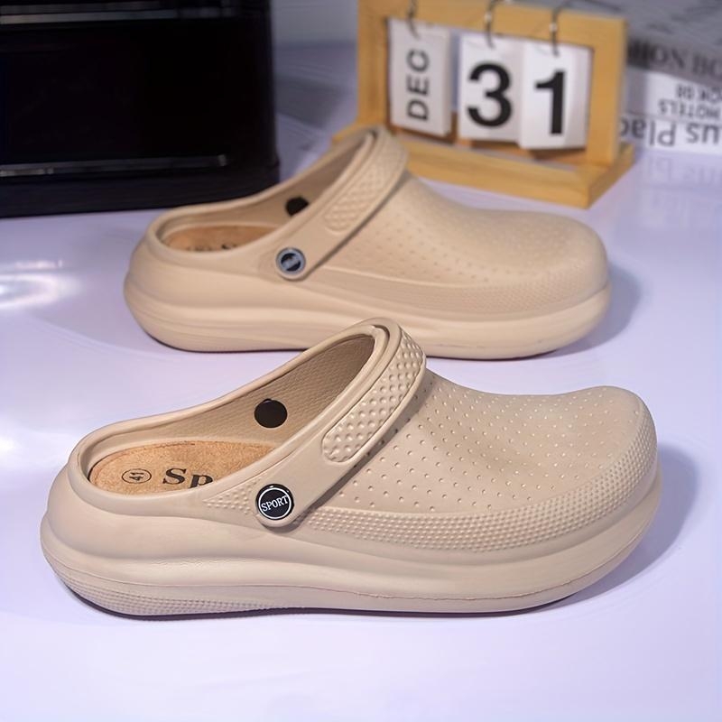 Cap Toe Clogs - Velvet Upper, Hemp Braided Sole, Slip-On, Sports Style, 2024 Spring