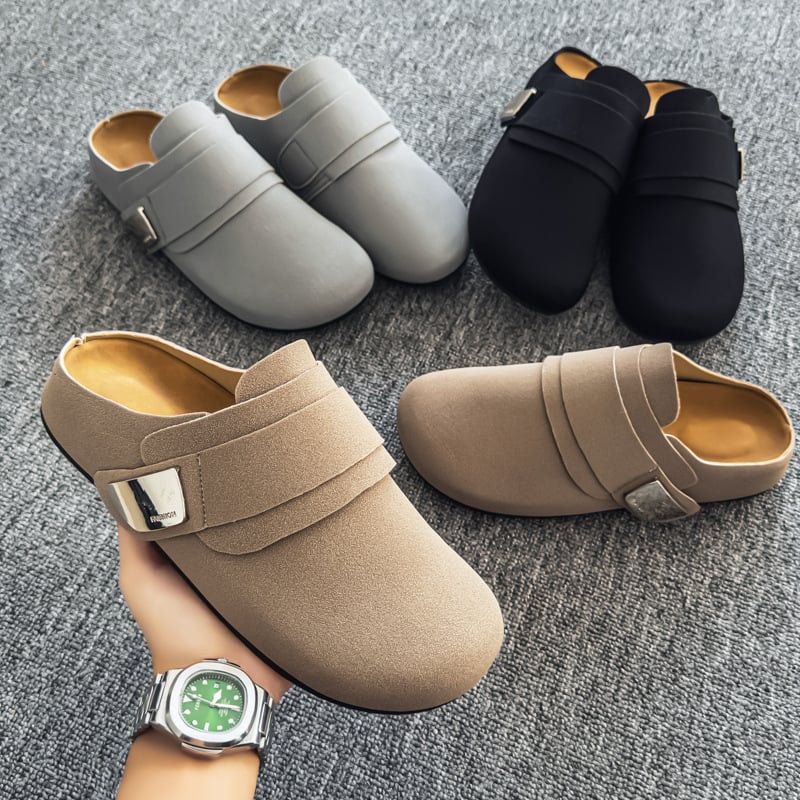 Toe Cap Slip-On cipő — velúr felsőrész, gumi talp, ragasztott konstrukció, hétköznapi stílus