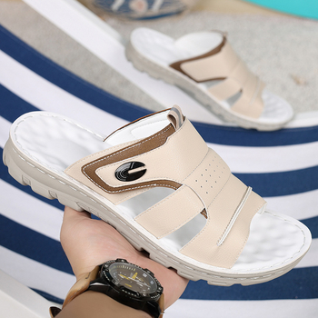 Ανδρικά cross-border σανδάλια – σόλα PU, επάνω μέρος από υπερ-ίνες, διαπνοή, αντιολισθητικά, ανοιχτό δάχτυλο για παραλία, καλοκαίρι 2025