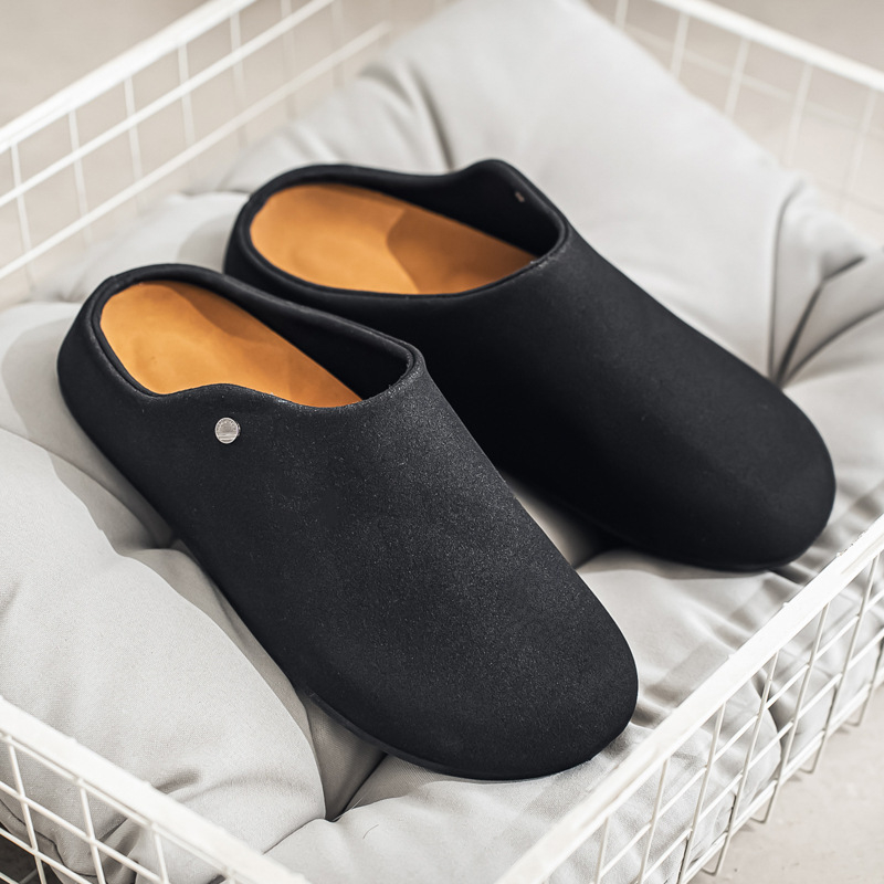 Férfi lélegző slip-on loaferek, kerek orrú, felső rétegű Super Fiber bőrrel és gumí talppal
