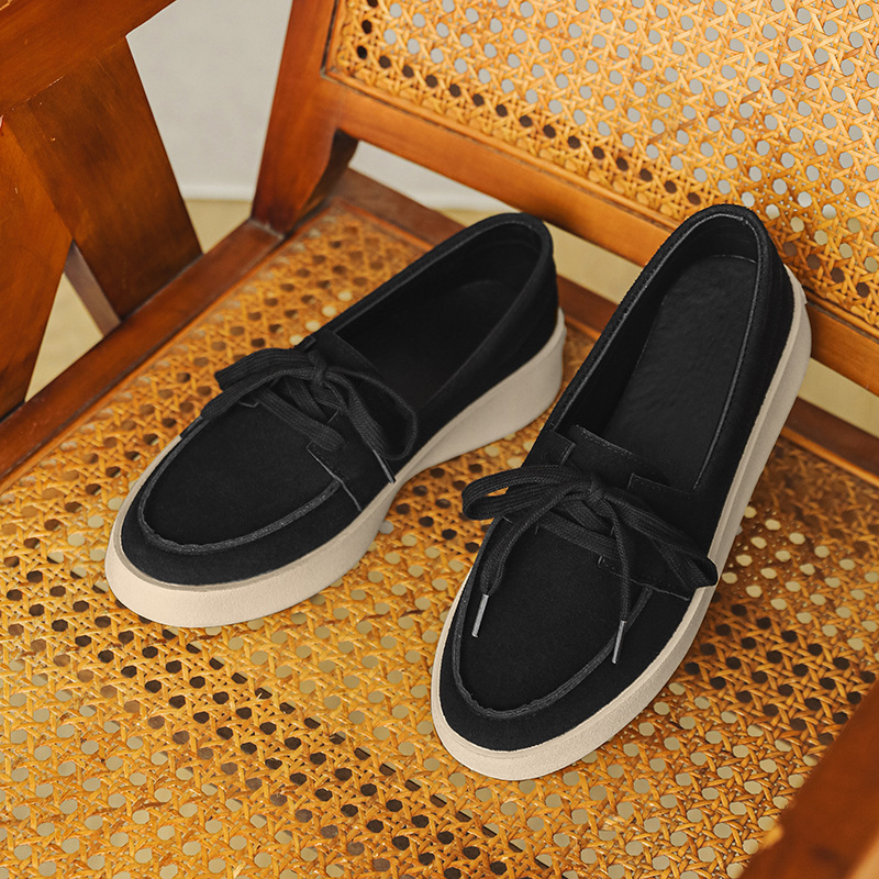 Vīriešu ikdienas slip-on apavi ar velūra augšdaļu, gumijas zole, PU iekšējā zolīte, ādas patinēta apdare