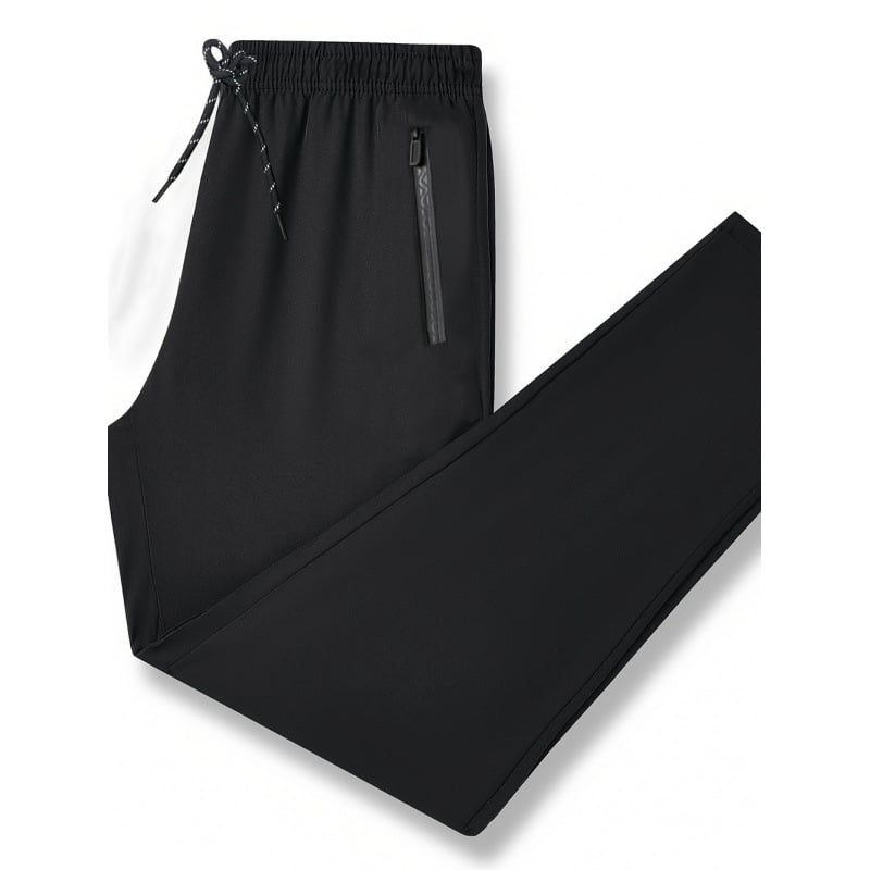 Férfi hosszú sportnadrág fleece belsővel, lazán szabott, elasztikus derekú, Lycra anyagú, négy évszakos viselet