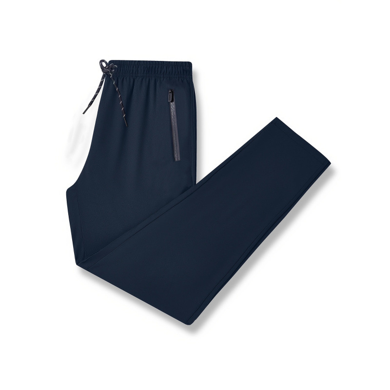 Férfi hosszú sportnadrág fleece belsővel, lazán szabott, elasztikus derekú, Lycra anyagú, négy évszakos viselet