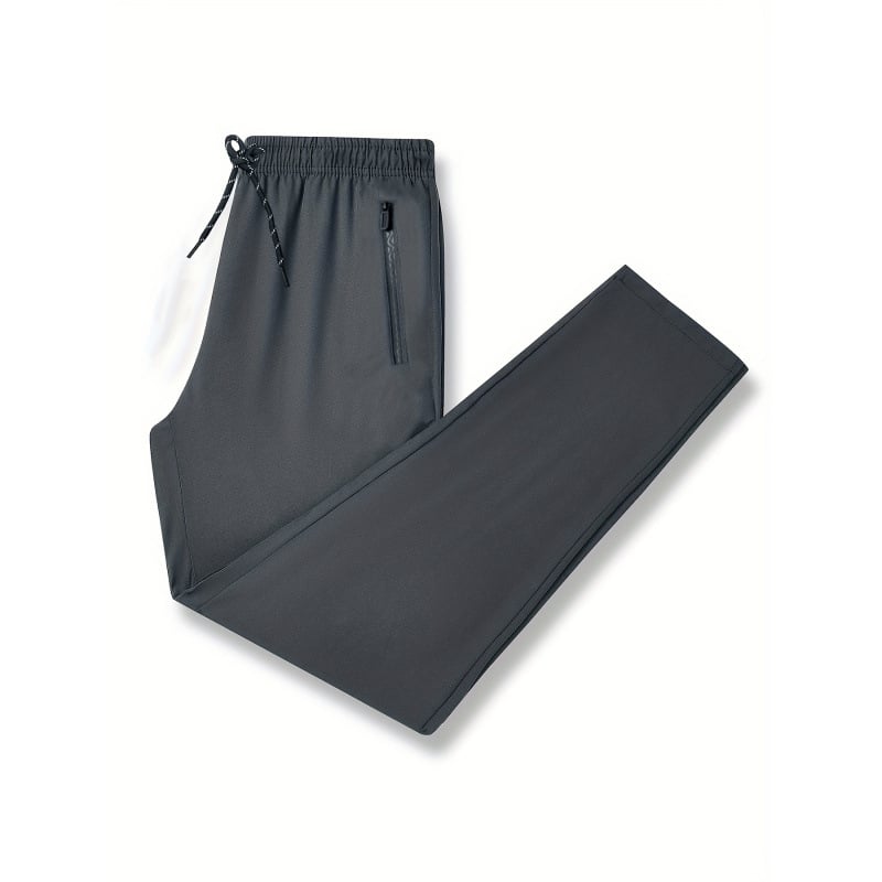 Férfi hosszú sportnadrág fleece belsővel, lazán szabott, elasztikus derekú, Lycra anyagú, négy évszakos viselet