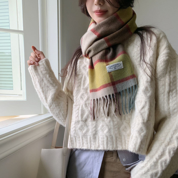 Unisex šalle no 100% Austrālijas vilnas, herringbone raksts, warp adīšana, ziemas siltums