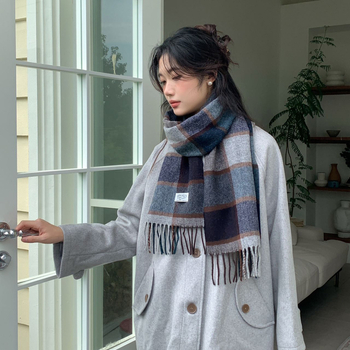 Unisex šalle no 100% Austrālijas vilnas, herringbone raksts, warp adīšana, ziemas siltums