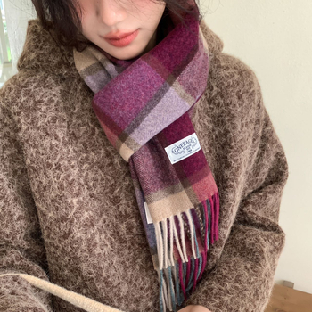 Unisex šalle no 100% Austrālijas vilnas, herringbone raksts, warp adīšana, ziemas siltums