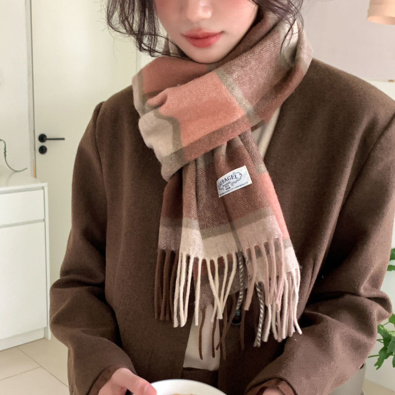 Unisex šalle no 100% Austrālijas vilnas, herringbone raksts, warp adīšana, ziemas siltums