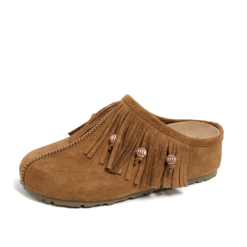 Retro loafers su sagenėmis, mikropluošto viršus, gumos padas, PU įdėklas, apvali nosis, slepiama vidinė aukščio didinimo sistema, ruduo 2025