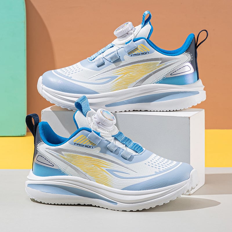 Αθλητικά παπούτσια για αγόρια με περιστροφικό κούμπωμα, άνω από τεχνητό δέρμα, αντιολισθητικά και ανθεκτικά, σόλα MD