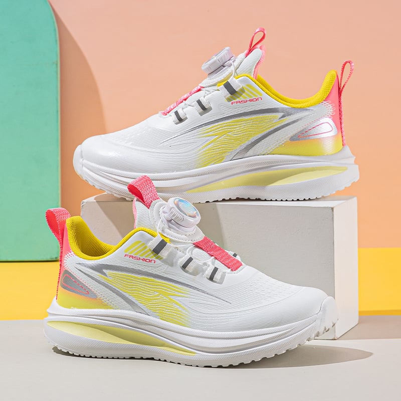 Αθλητικά παπούτσια για αγόρια με περιστροφικό κούμπωμα, άνω από τεχνητό δέρμα, αντιολισθητικά και ανθεκτικά, σόλα MD