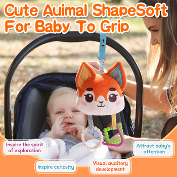 Allthink Jucărie Oglindă Pufoasă pentru Sugari – Pentru pătuț și cărucior, Confort, Dezvoltare Vizuală, Coordonare Mână-Ochi