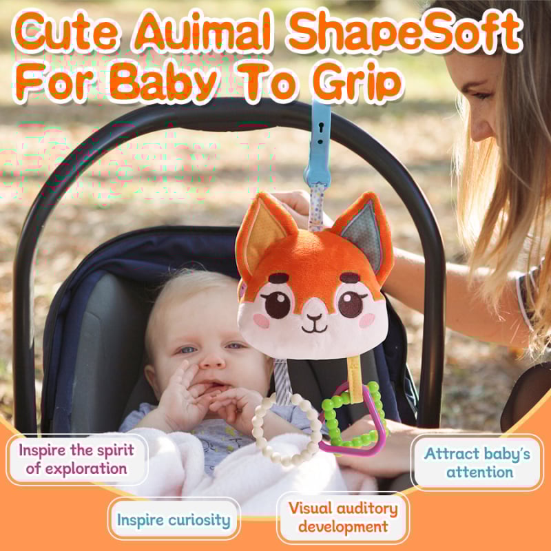 Allthink Jucărie Oglindă Pufoasă pentru Sugari – Pentru pătuț și cărucior, Confort, Dezvoltare Vizuală, Coordonare Mână-Ochi