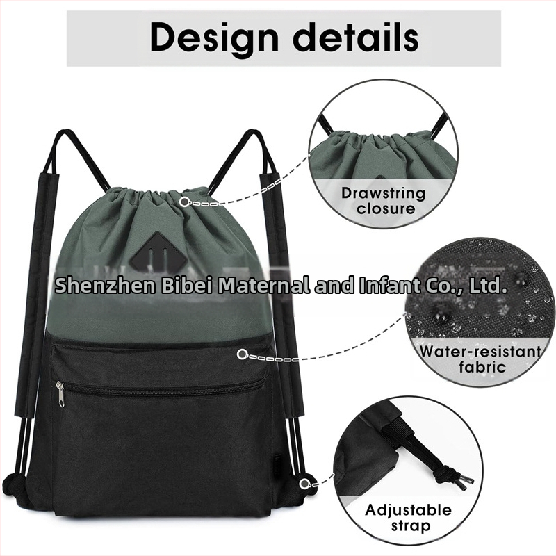 Šnúrkový batoh na cestovanie – Veľká kapacita, Polyester, Multipurpose, Prispôsobiteľný