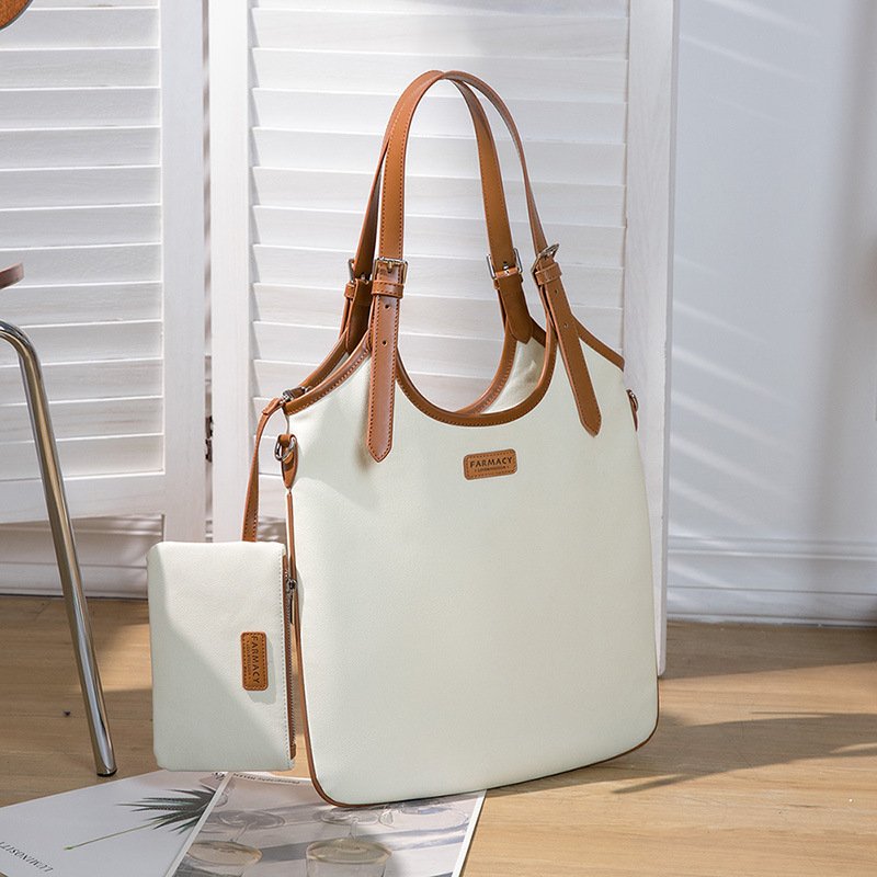 Pilsētas Tote soma ikdienas lietošanai, auduma, vertikāla kvadrāta forma, atvērta augšdaļa, iekšējās kabatas: rāvējslēdzēja kabata, tālruņa kabata un ID kabata