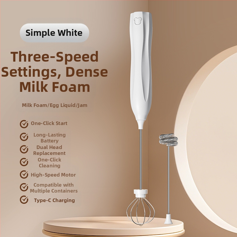 Bežični ručni električni mikser s 3 brzine, pjenjač za mlijeko i muhač za jaja, 150 W, model D6