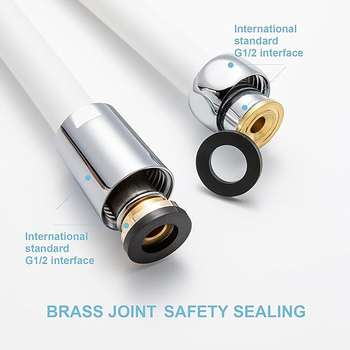 Ανθεκτικός σωλήνας ντους S15002 — Ανοξείδωτο ατσάλι, 5,6 kgf ονομασική πίεση, 0–80 °C, σύνδεση με βίδες