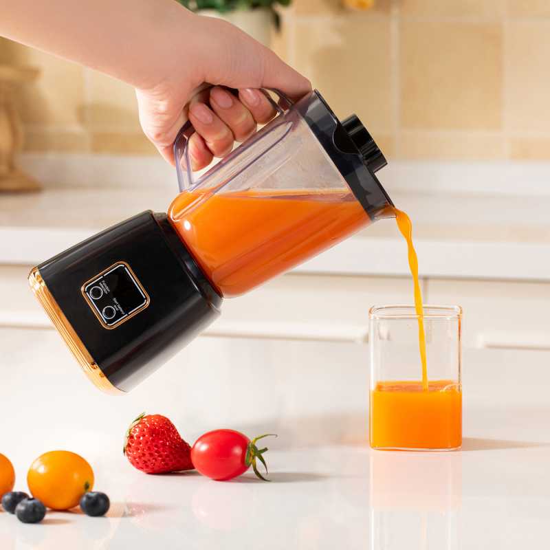 Vezeték nélküli elektromos juice pohár, hordozható, 350 W, 4 pengével, 1001-1500 ml kapacitás, beépített akkumulátor, élelmiszer-minőségű PC anyag