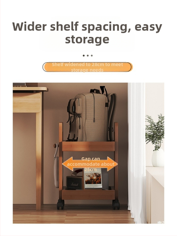 Hordozható 3-rétegű teáskocsi tealevél-tárolóval, padlóra álló, utazáshoz