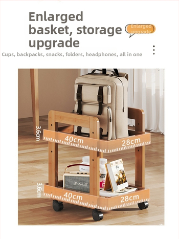 Hordozható 3-rétegű teáskocsi tealevél-tárolóval, padlóra álló, utazáshoz