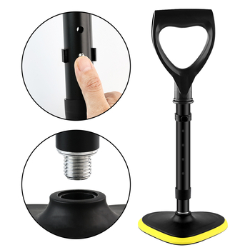 Reguliuojamo aukščio stovėjimo pagalbinė priemonė su kelių lygių rankena senyviems žmonėms ir nėščioms moterims