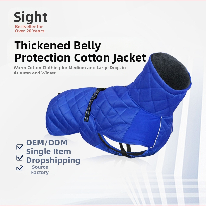 ASMPET Peach Skin kokvilnas suņu jaka – pildīta, rudens/ziemas silta, ārējām pārgājieniem, mājdzīvnieku apģērbs