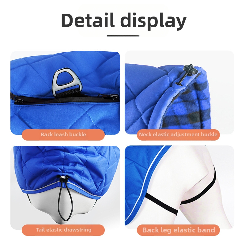 ASMPET Peach Skin Bavlnený psí kabát – vypchatý, jesenné/zimné teplé oblečenie na vonkajšie túry