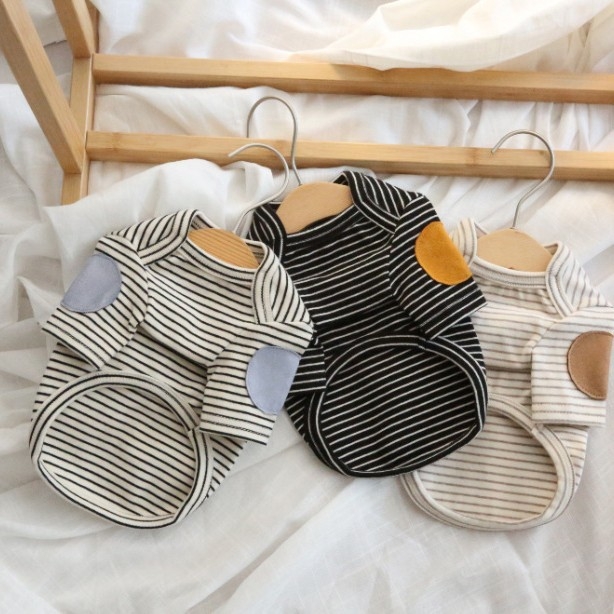 Poliestera apģērbs mājdzīvniekiem, ikdienas stils, svītrainā fleece veste, modelis 196, Zhejiang