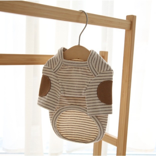 Poliestera apģērbs mājdzīvniekiem, ikdienas stils, svītrainā fleece veste, modelis 196, Zhejiang