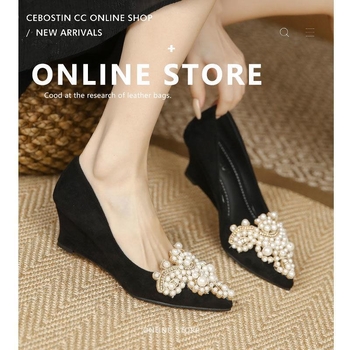 Ženske slip-on ravne cipele, s niskim petom (kitten heel), do 3 cm, gornji dio od dvostruke svinjske kože, ulošak od dvostruke svinjske kože, gumena potplat