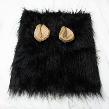 Περούκα-καπέλο σκύλου με λιοντάρικα αυτιά – μονόχρωμο πολυεστέρας, μηχανικά υφαντό, σατινέ φινίρισμα, Halloween