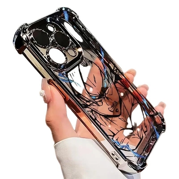 Кейс за iPhone 11–14 Pro/Max, полупрозрачен TPU с електроплатинация, UV печат, защита от нагряване, надраскване и изпускане, поддръжка за персонализация