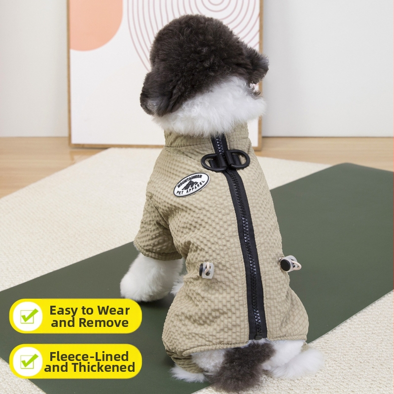 Oblečenie pre malé psy — polyesterová vypchatá bunda pre štvornohého psa, unisex, M102601