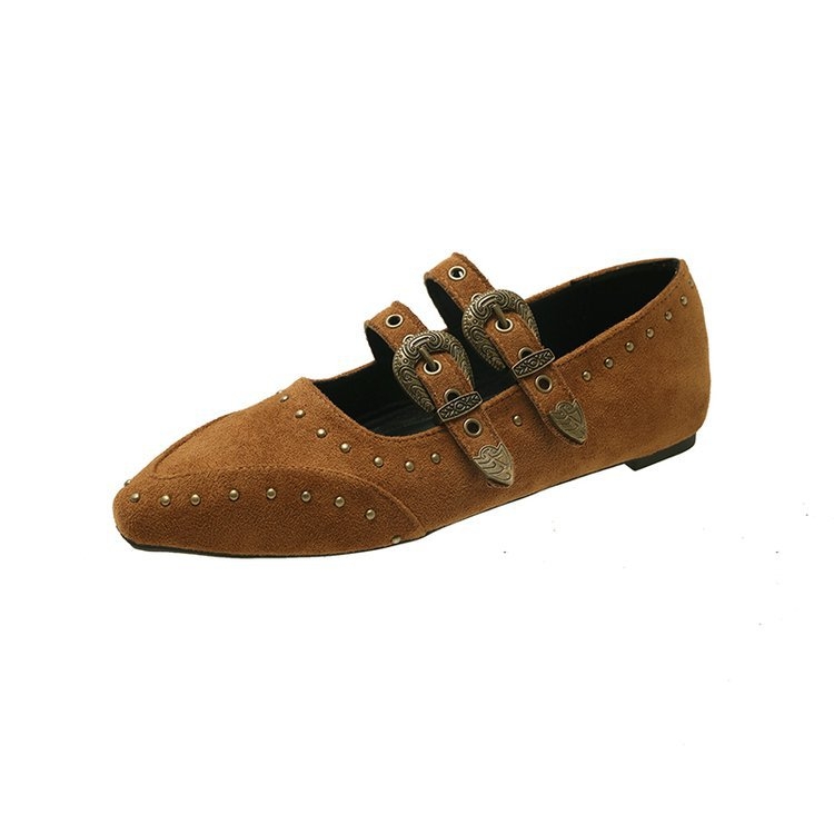 Cipele Mary Jane za žene s Velcro zatvaračem, PU gornji dio, gumena potplat, niski peta, korejski stil