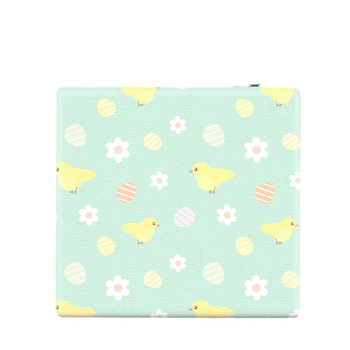 Прегъващо се огледало за грим с животински флорален дизайн, портативно, PU кожена рамка; неръждаема стомана + PC + стъкло