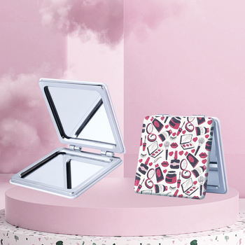 NND сгъваемо огледало за грим - преносимо, рамка PU/PS/PVC, леща PC стъкло, печат на лого, персонализируемо