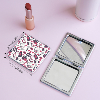 NND сгъваемо огледало за грим - преносимо, рамка PU/PS/PVC, леща PC стъкло, печат на лого, персонализируемо