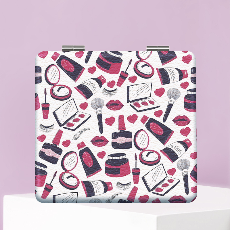 NND saliekamais grima spogulis - pārnēsājams, rāmis PU/PS/PVC, lēca PC stikls, logotipa drukāšana, pielāgojama