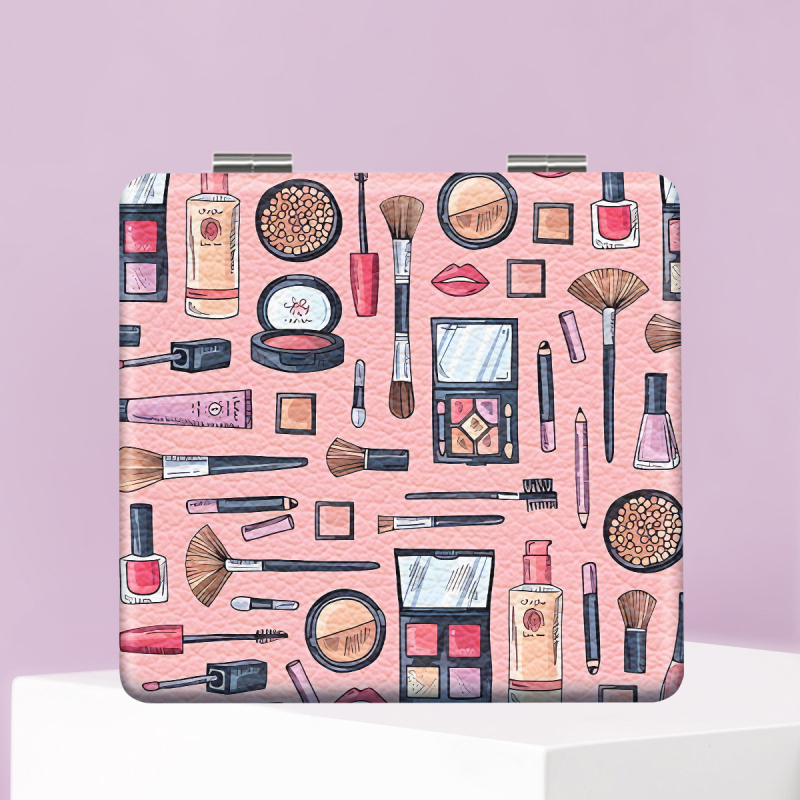 NND saliekamais grima spogulis - pārnēsājams, rāmis PU/PS/PVC, lēca PC stikls, logotipa drukāšana, pielāgojama