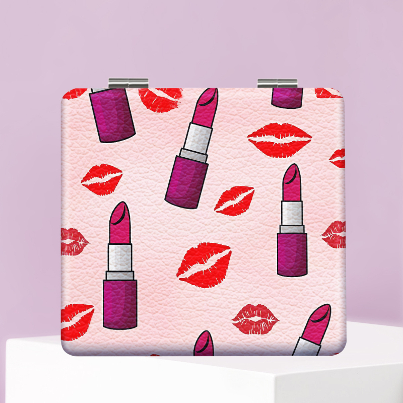 NND saliekamais grima spogulis - pārnēsājams, rāmis PU/PS/PVC, lēca PC stikls, logotipa drukāšana, pielāgojama