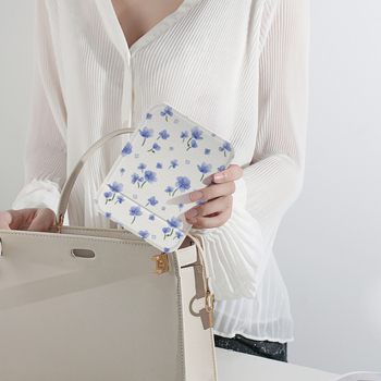 Сгъваемо огледало за грим, двустранно настолно огледало с печатано лого, рамка PU/PS/PVC