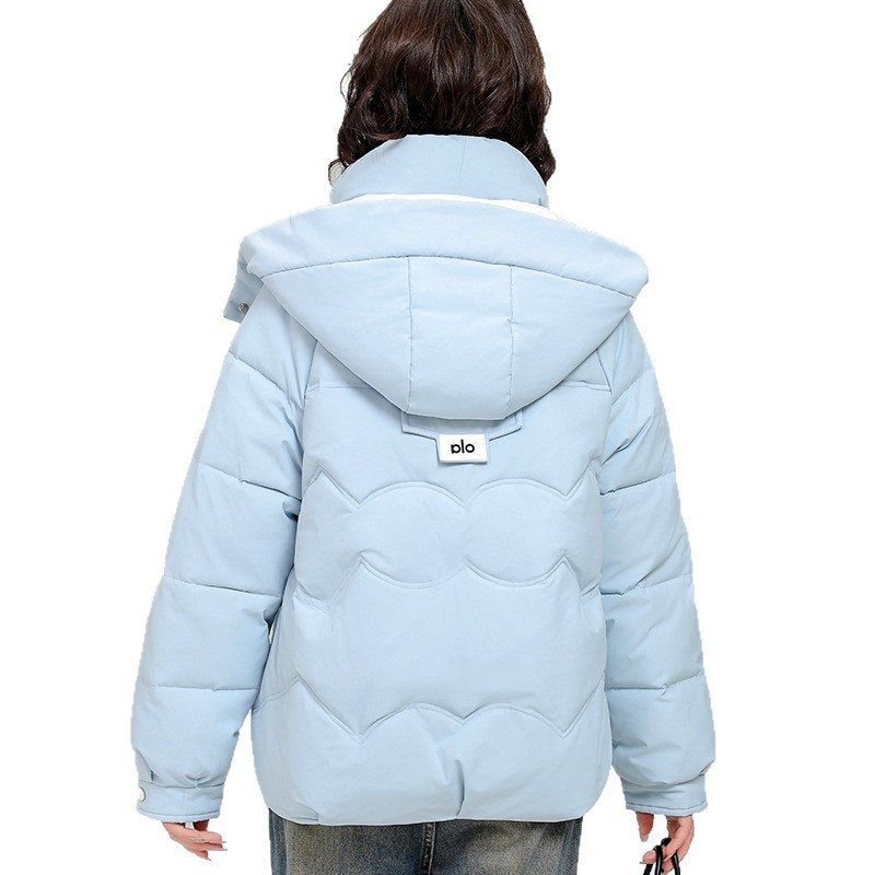 Ženski kaput s kapuljom od debelog pamuka, punjen svilenim-pamukom, tkanina poliester 95%+, standardna duljina