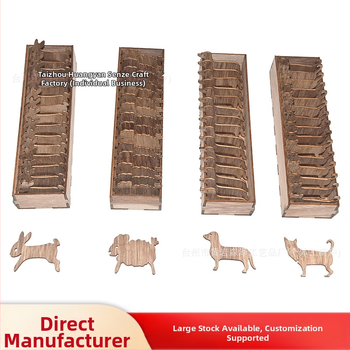 Koka dzīvnieku diegu rullīšu komplekts - Basswood, SZ000452, Yizidao, Amerikas stila dekoratīvs priekšmets