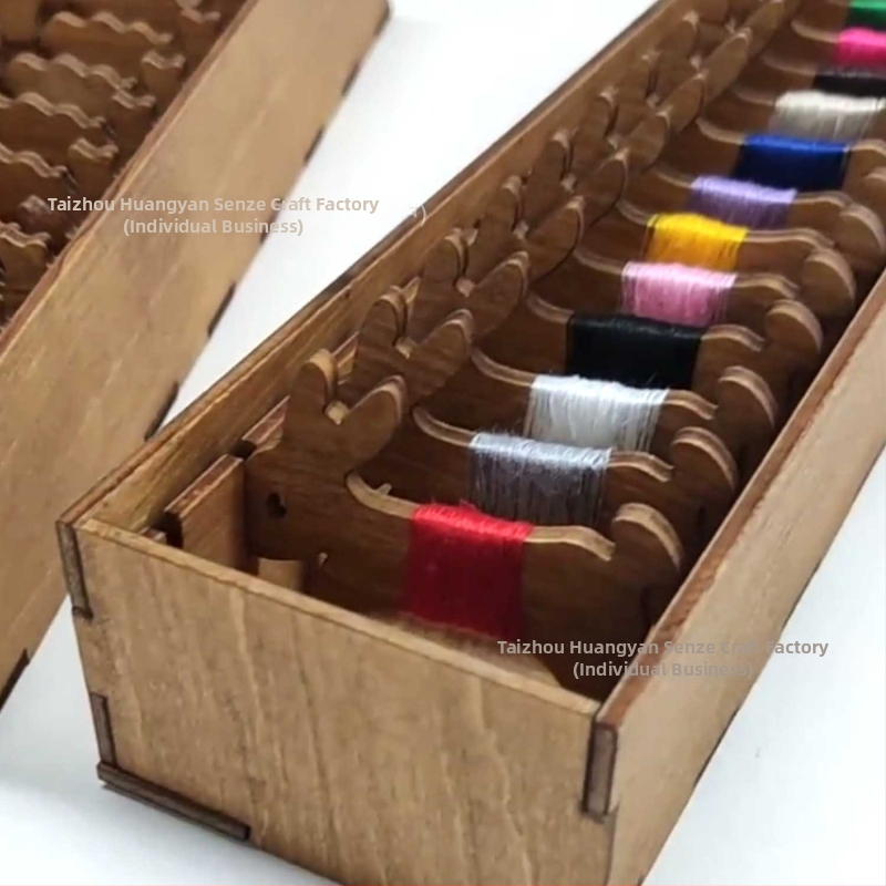 Drevený set zvieracích cievok na niť - Basswood, SZ000452, Yizidao, ozdoba v americkom štýle