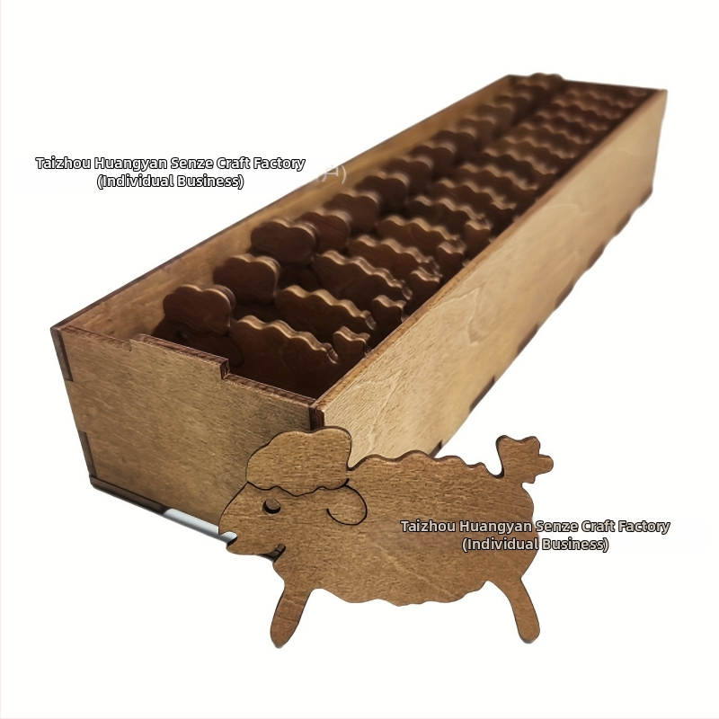 Koka dzīvnieku diegu rullīšu komplekts - Basswood, SZ000452, Yizidao, Amerikas stila dekoratīvs priekšmets