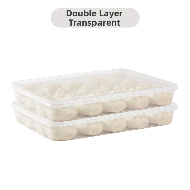 Knedļu saldēšanas kaste ar vāku – pārtikas kvalitātes plastmasa, uzglabāšanai