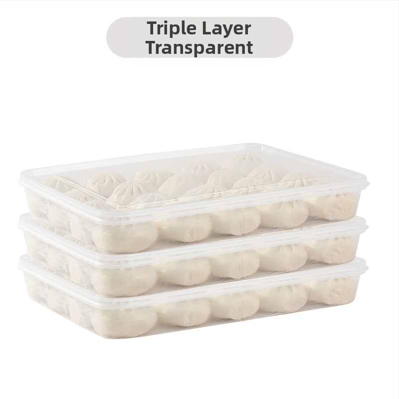 Knedļu saldēšanas kaste ar vāku – pārtikas kvalitātes plastmasa, uzglabāšanai