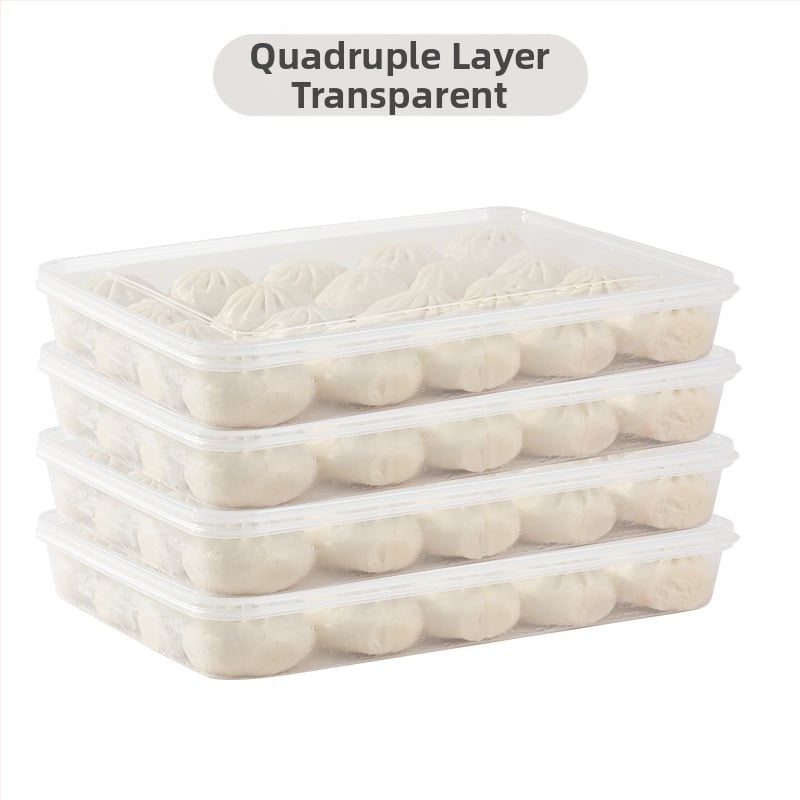 Knedļu saldēšanas kaste ar vāku – pārtikas kvalitātes plastmasa, uzglabāšanai