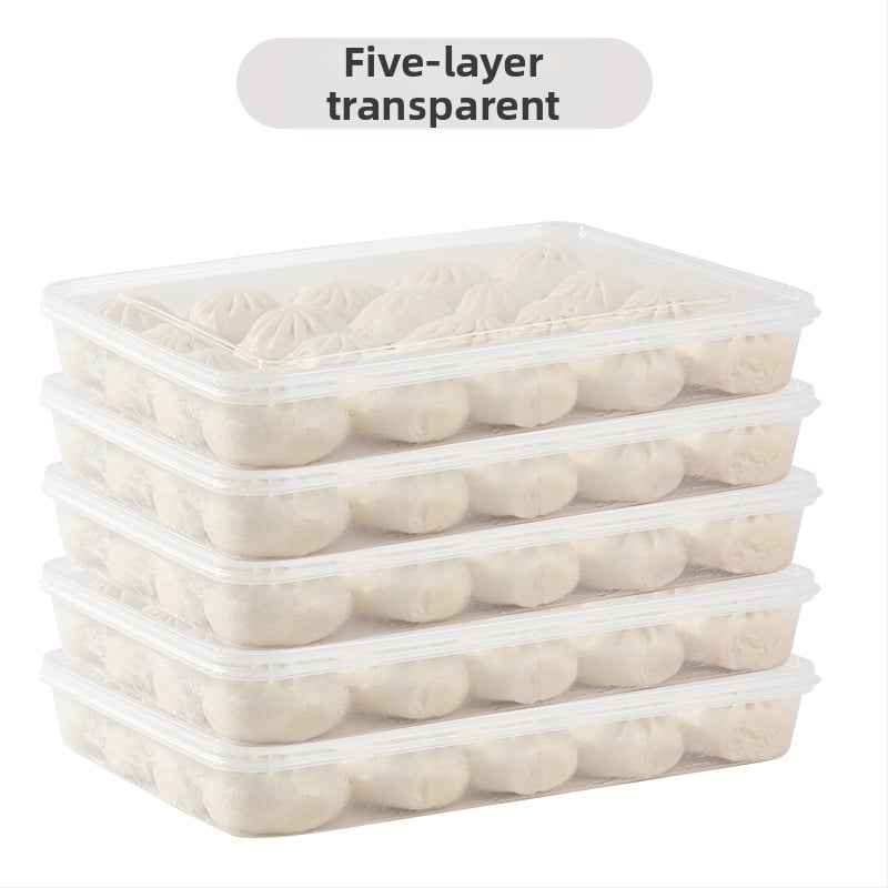 Knedļu saldēšanas kaste ar vāku – pārtikas kvalitātes plastmasa, uzglabāšanai